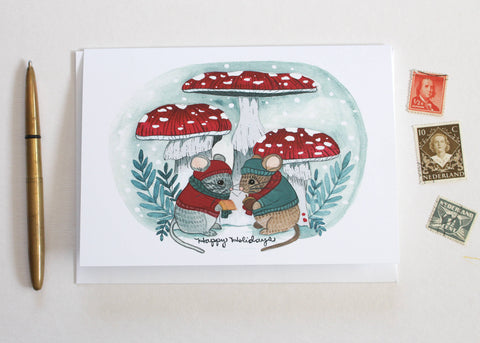michele maule Holiday Card Holiday Mice