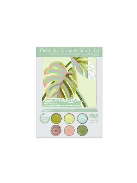 Elle Cree MINI Monstera Leaves PBN Kit