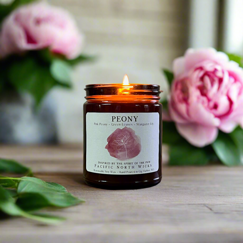 Pacific North Wicks Peony Candle