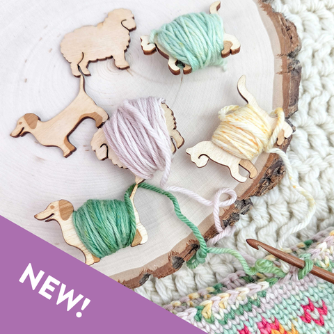TSS Yarn Bobbins End Minders Little Dog