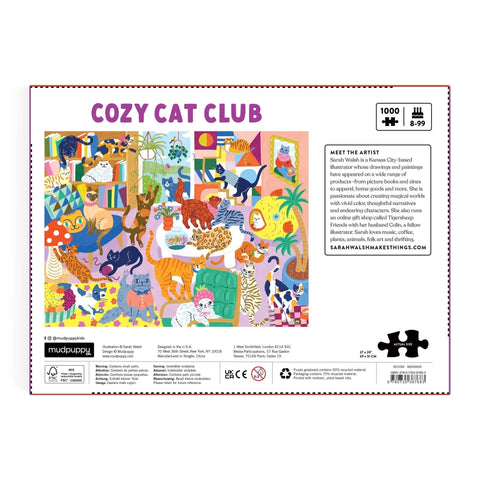 Cozy Cat Club 1000 Piece Family Puzzle