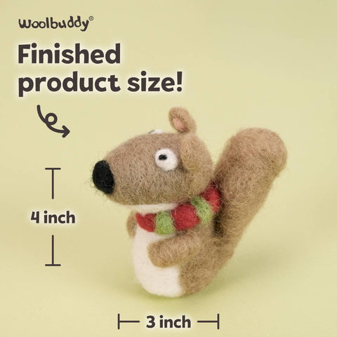 Woolbuddy - Beginner Squirrel Needle Felting Kit – DIY Craft Gift