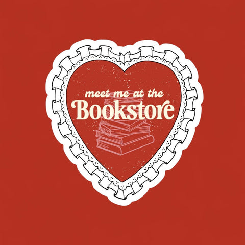 Ace the Pitmatian Co Meet Me at the Bookstore, Bookish Sticker