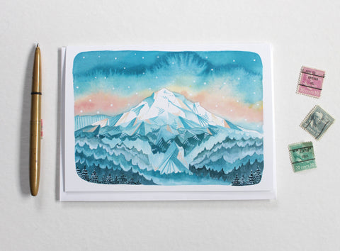 michele maule Greeting Card Mt Hood Sunrise