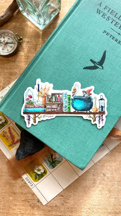 Lizzy Gass Sticker Forest Witch's Shelf