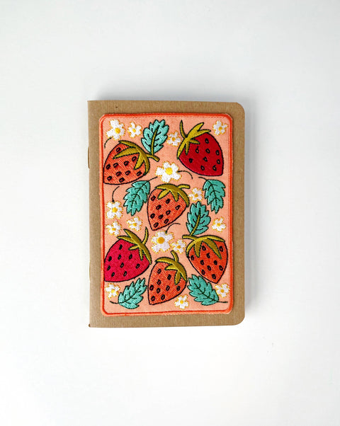 Rikrack Notebook Strawberries Embroidery