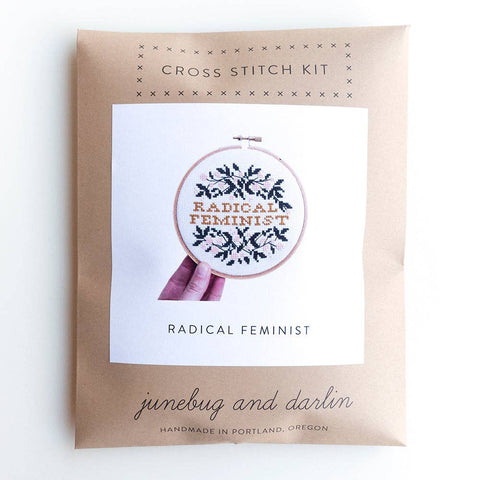 Junebug & Darlin Cross Stitch Kit Radical Feminist