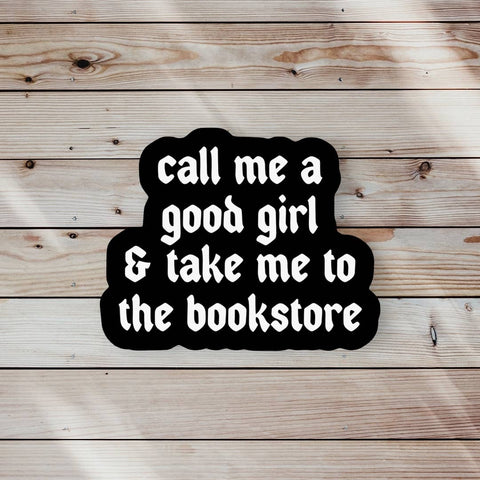 Ace the Pitmatian Co Take Me to the Bookstore Sticker