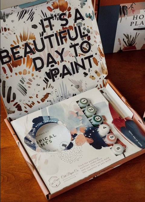 Cate Paper Co. Paint-By-Number Flock and Flower