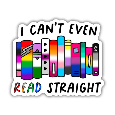 Kingdom of Threads Can't Read Straight Sticker