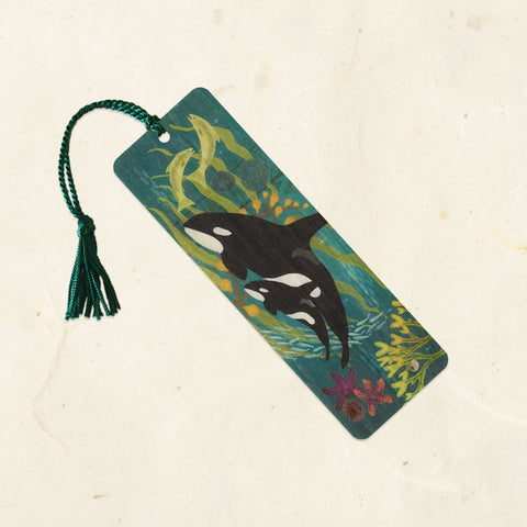 Little Gold Fox Bookmark Orca & Baby
