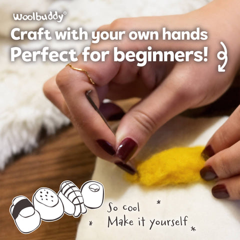 Woolbuddy - Beginner Sushi Needle Felting Kit – DIY Craft Gift
