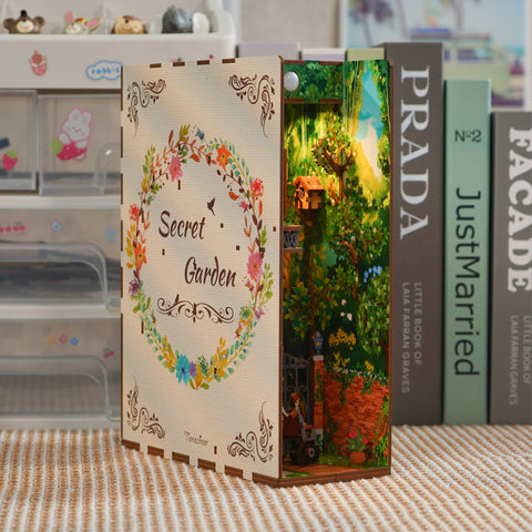Hands Craft DIY Miniature House Book Nook Kit: Secret Garden