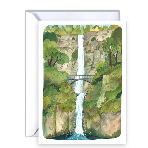 michele maule Greeting Card Multnomah Falls
