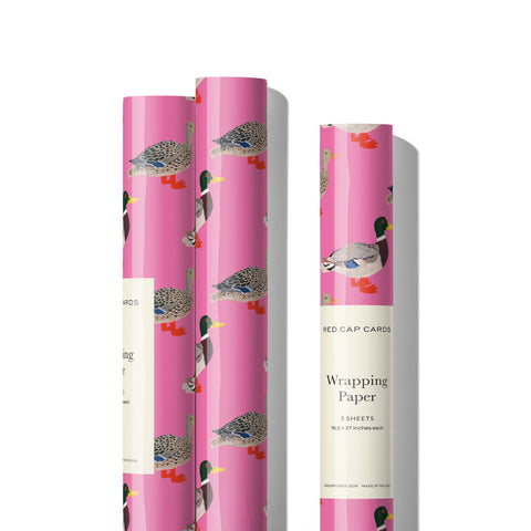Red Cap Cards Birthday Wrapping Paper Quacky Birthday