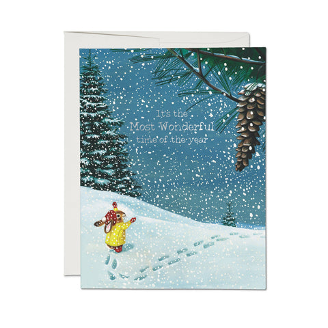 Red Cap Cards Holiday Greeting Card Winter Wonderland