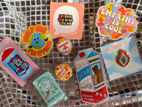 The Peach Fuzz Empathy Is Cool Sticker