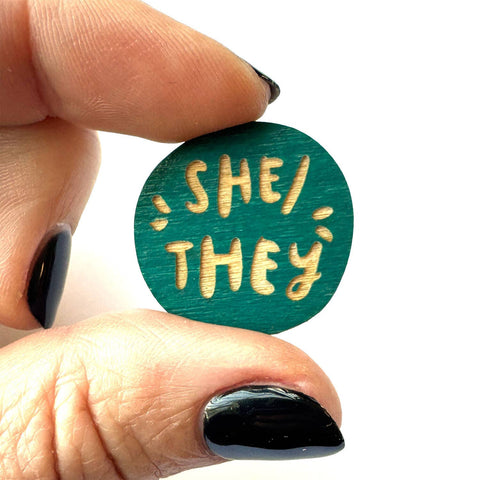 SnowMade Pronoun Pins