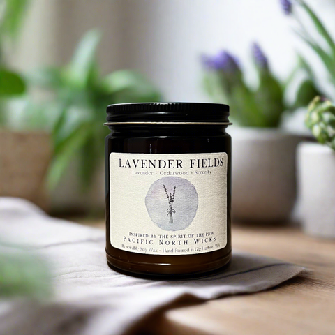 Pacific North Wicks Lavender Fields Candle Relaxing Spa