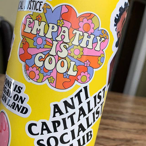The Peach Fuzz Empathy Is Cool Sticker