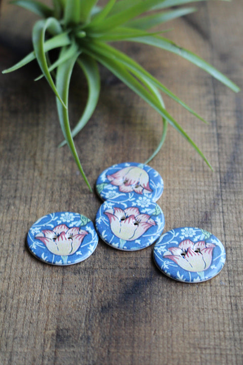 NNK Press Ceramic Button Vintage Florals