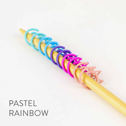 TSS Rainbow Simple Removable Stitch MarkersCat Clips