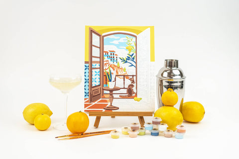 Elle Crée Coastal Catnap Paint-by-Number Kit