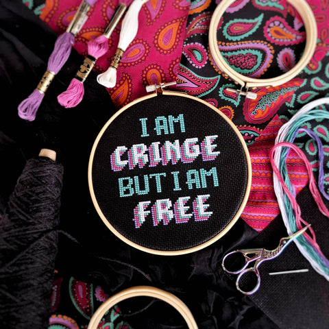 The Gloomy Gremlin Cross Stitch Kit Cringe But Free