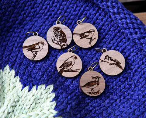 Sunrise Grove Stitch Markers Bird on Branches