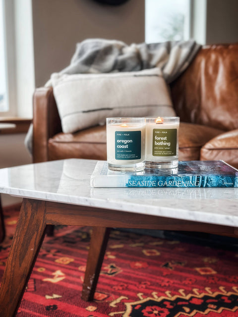 FIRE and FOLK Fireside Embers Wood Wick Soy Candle