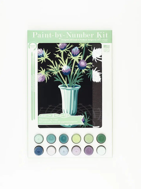 Elle Cree Thistles Vase PBN Kit