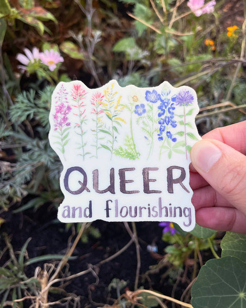 Yardia Sticker Queer and Flourishing