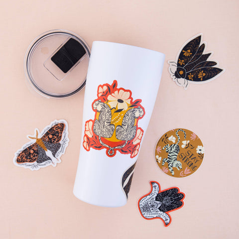 Amicreative Vinyl Sticker Entwined Tiger