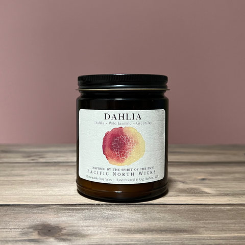 Pacific North Wicks Dahlia Candle