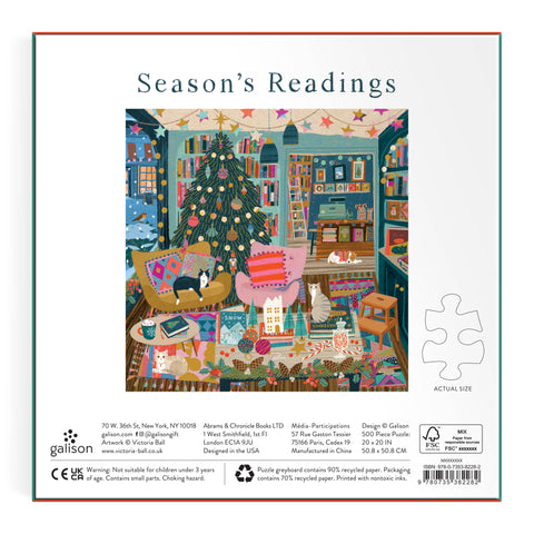 Chronicle Books - Season's Readings 500 Piece Foil Puzzle