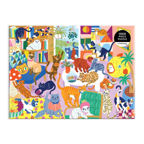 Cozy Cat Club 1000 Piece Family Puzzle