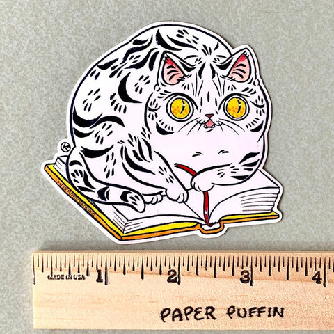 Paper Puffin Sticker Book Striped Cat