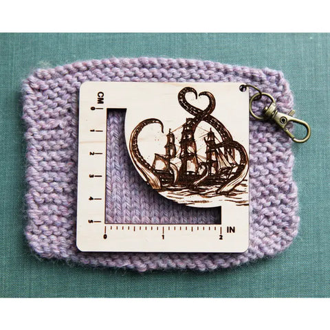 Sunrise Grove Gauge Swatch Ruler Kraken Squid