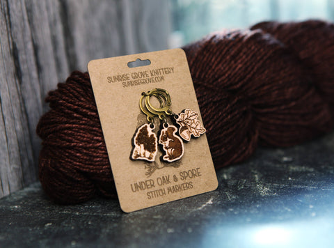 Sunrise Grove Stitch Markers Autumn Forest