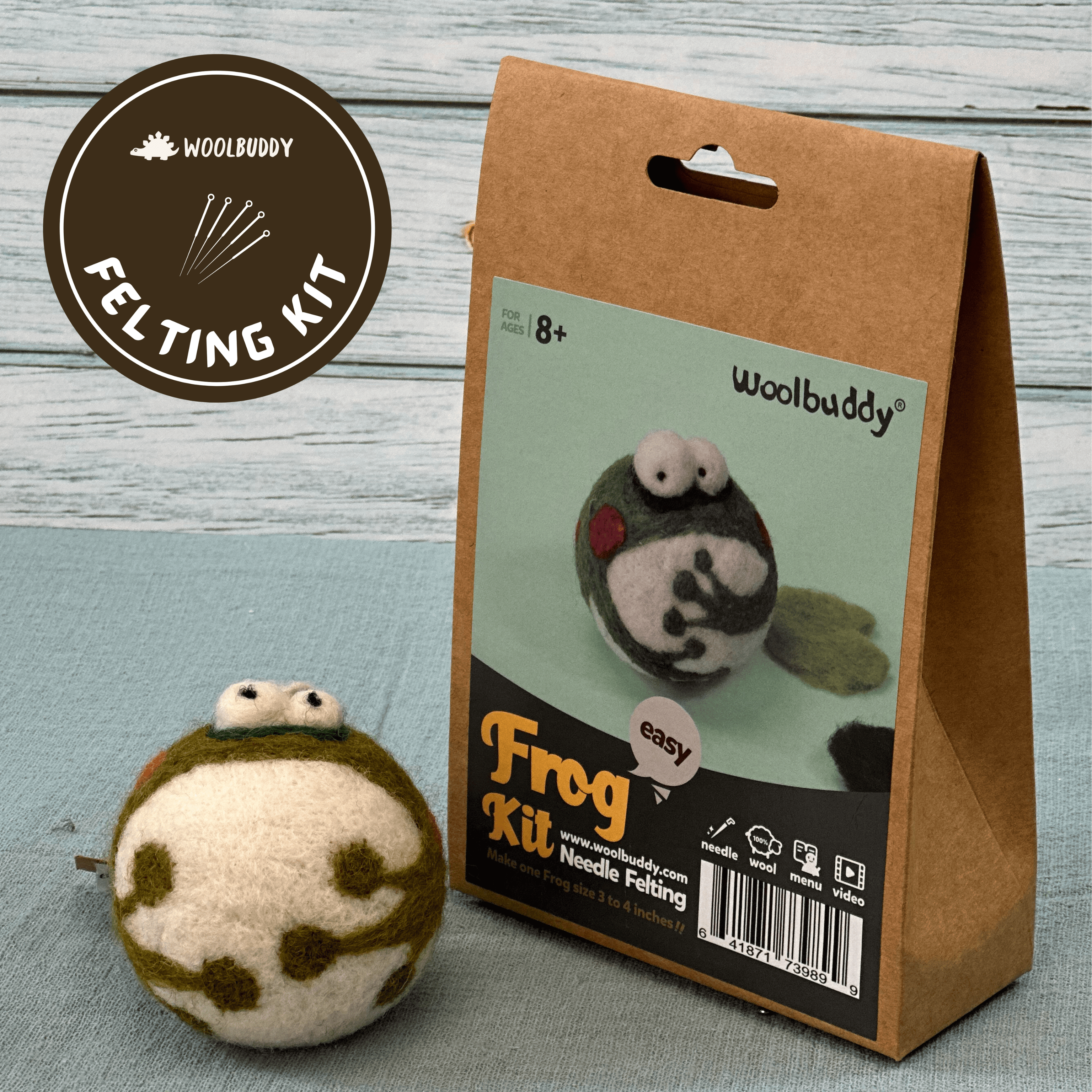 Werid Rivers Woolbuddy Needle Felting Frog Kit – Two Rivers & Weird Sisters