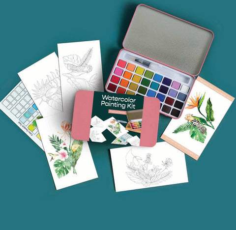 Cate Paper Co. Watercolor Kit Tropical Florals