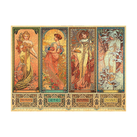 The Seasons (1900) 1000 Piece Jigsaw Puzzle, Mucha by Paperblanks (Mucha Collection)