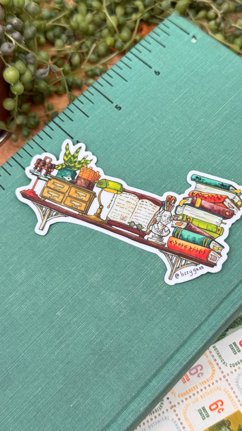 Lizzy Gass Sticker Mini Librarian's Shelf
