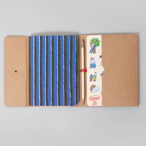 Egg Press Foldeeo Notebook Folio B6 Shaggy Stripe
