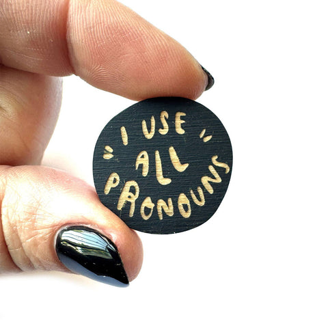 SnowMade Pronoun Pins