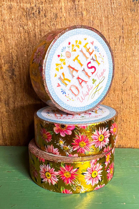 Katie Daisy Washi Tape Gold Foil Floral
