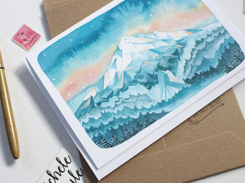 michele maule Greeting Card Mt Hood Sunrise