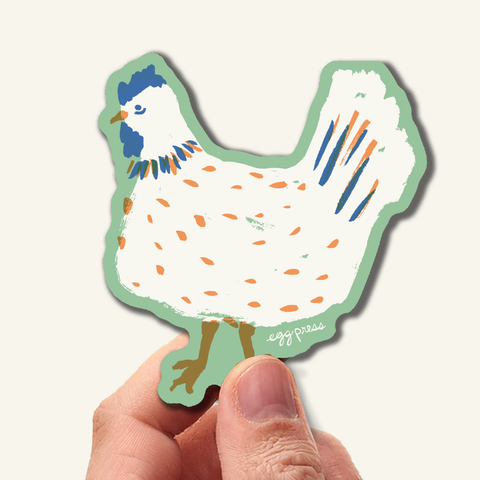 Egg Press Sticker Spring Chicken