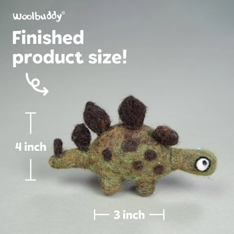 Woolbuddy - Stegosaurus Needle Felting Kit – DIY Craft Gift