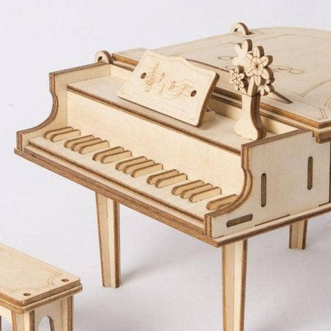 HandsCraft 3D Laser Cut Wooden Puzzle: Piano